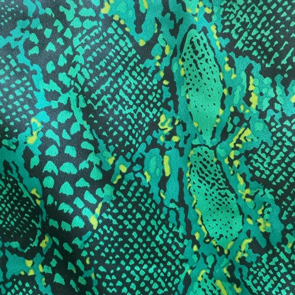 Green Snake Skin Mini Dress - Picture 2 of 5